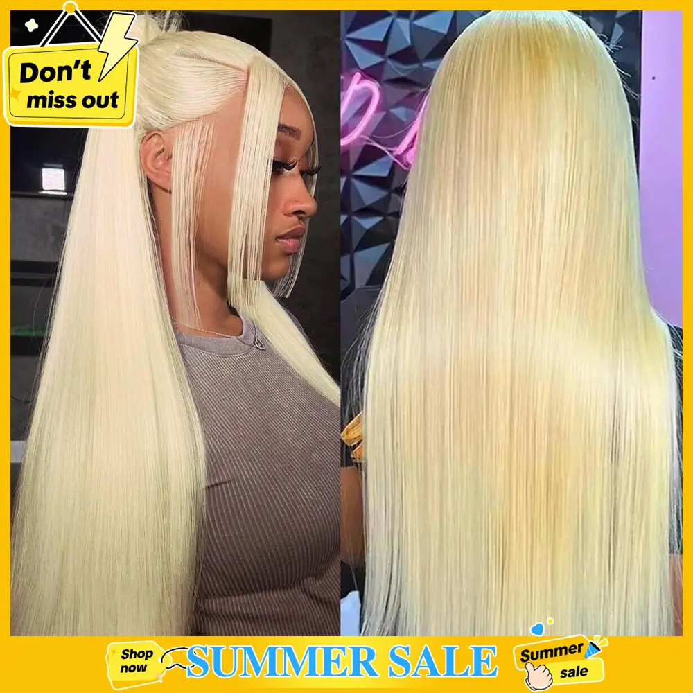Mamushow 200% Density 13x6 Blonde Lace Frontal Wigs Human Hair 613 Straight Hd Transparent Lace Frontal Wig Pre Plucked With Baby Hair 30 Inch #SummerWins #DealsForYouDays