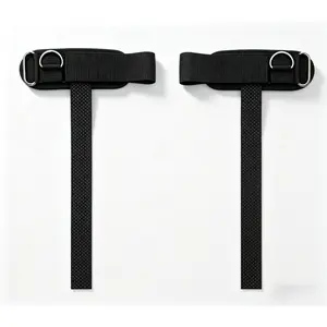 Workout Lifting Straps with Padded Wrist Cuff | 14.5" Durable Cotton Build, Anti-Slip Silicone Grip & 5mm Steel D-Ring for Free Weight Lifting & Cable Machines