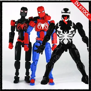 In Stock 3d Printed Red Black Spider-Man Venom Dummy13 Multi-Jointed T13 Anime Action Figure Accessory Custom Gift Toy