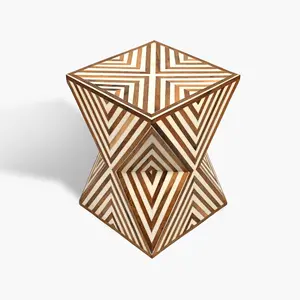 Square Walnut Side Table - Handcrafted Elegance for Every Space