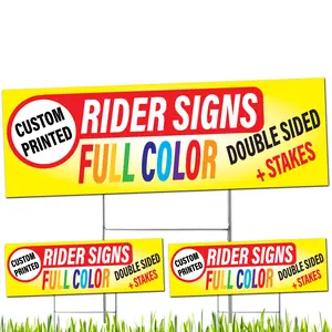 Custom Printed Plastic 36" x 12" Rider Signs