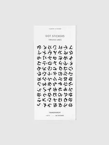 Twisted Lines Dot Sticker Set | Transparent