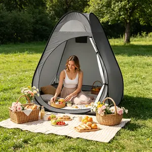 Pop Up Privacy Tent, 110x100x190cm Portable Shower Tent for Camping, Waterproof Outdoor Changing Room with Carry Bag for Beach Hiking RV Fishing | Portable