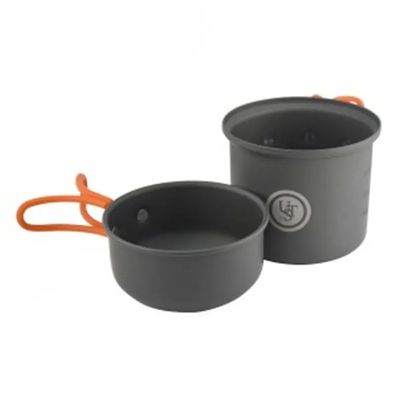 UST Brands 8965899 Solo Gray & Orange Cookware Set - 2 Piece