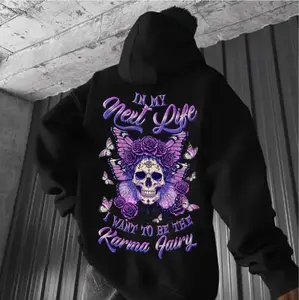 In My Next Life Want to Be the Karma Fairy Hoodie, Sweatshirt, Aesthetic Tatoo Outfits, Streetwear Style, Retro Vintage Y2k Men Graphic Tees