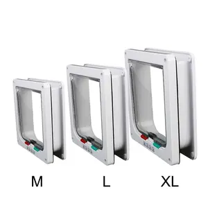 Pet Door with 4-Way Lock | ABS Plastic Cat & Dog Flap – M / L / XL