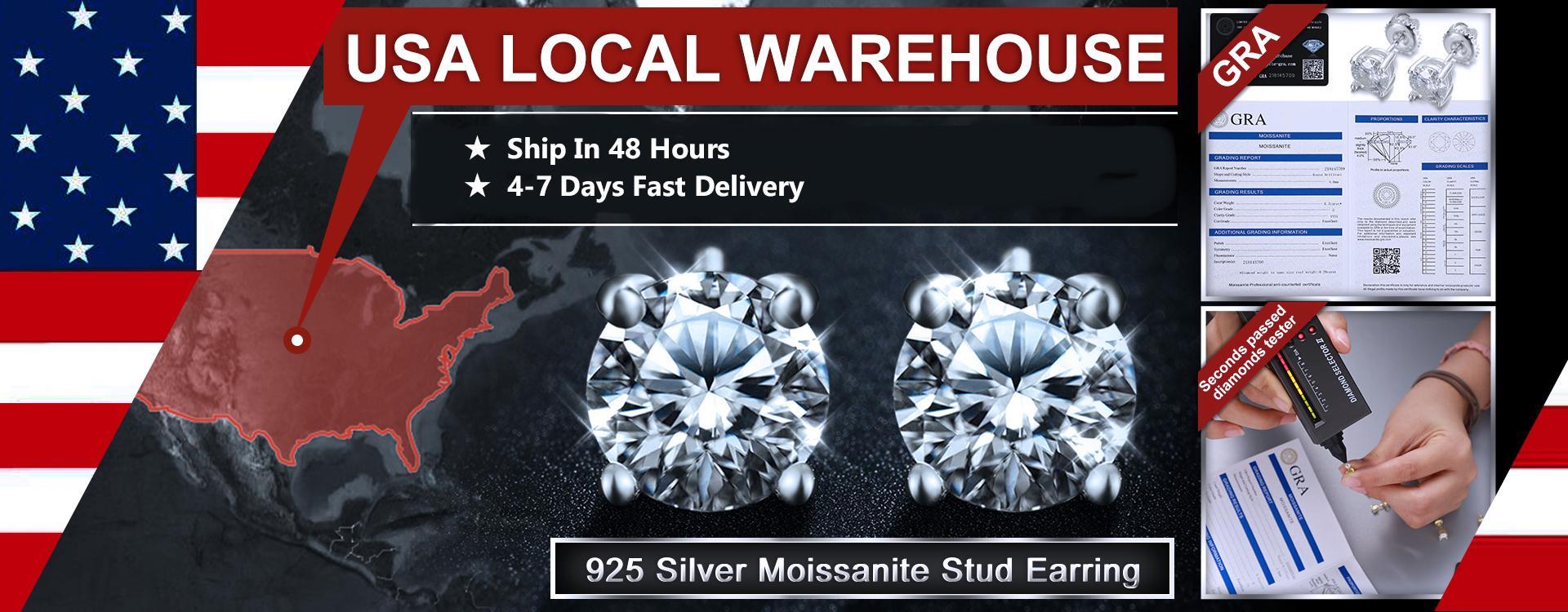 USA Stock Luxury Wedding Gift Fashion 2mm 3mm 4mm 925 Sterling Silver VVS Moissanite Diamond Adjustable Slider Tennis Bracelet