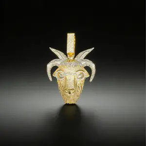 2414 3D Goat Head Relief Pendant | Streetwear Statement Piece for Bold Personalities