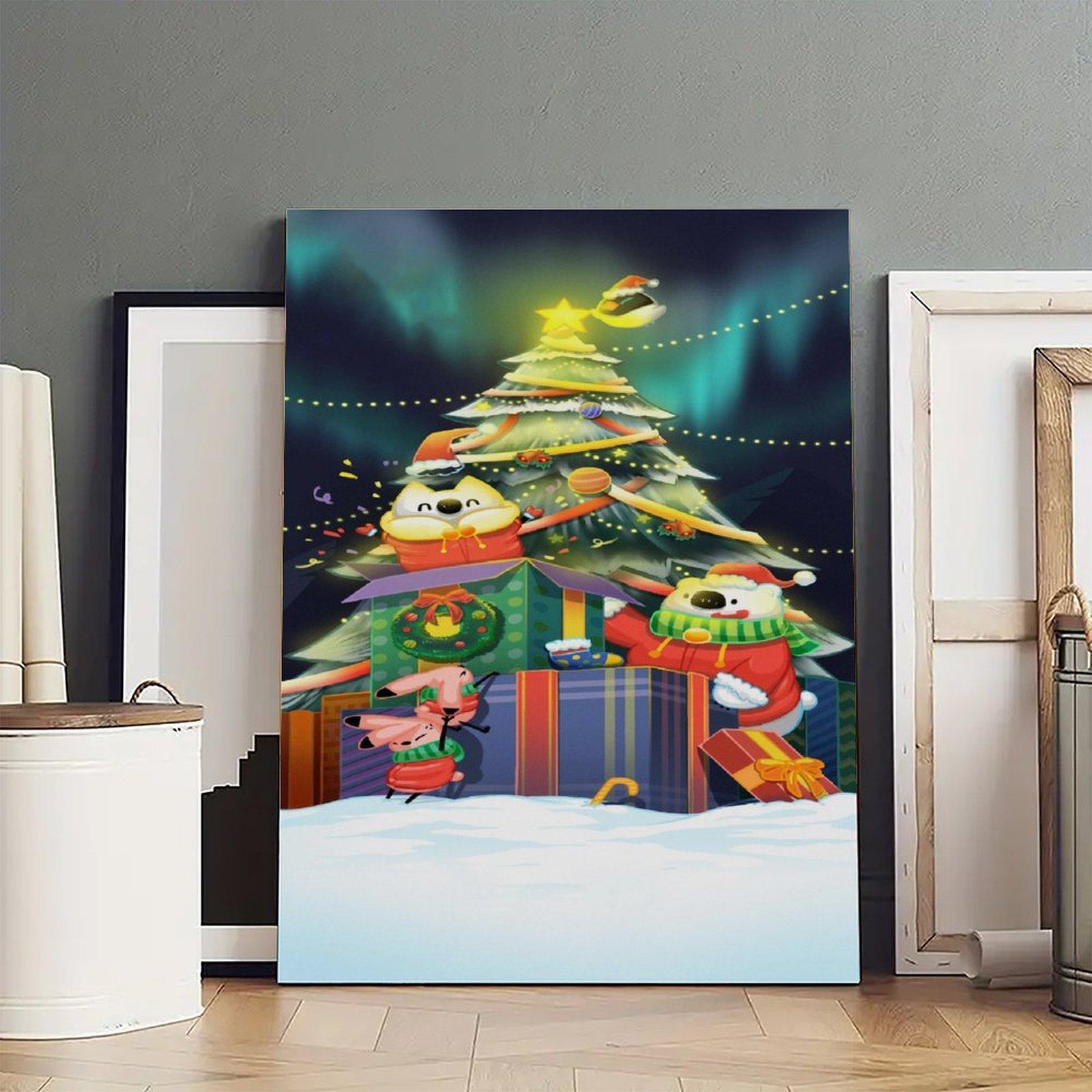 Christmas Poster Christmas Tree Poster Decorative Painting Canvas Wall Art Picture Print Modern Family Bedroom Decor