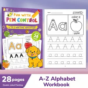 Preschool Writing Practice Book, Tracing Preschool Books, Letter Control Workbook, Preschool Alphabet Tool, Fun Early Education Book with Drawing Pages, Learning Materials, Great Gift for Home Learning