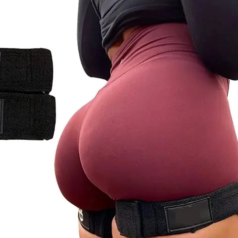 BFR Black Glute Bands - Targets Glute Strength Versatile for Hip Thrusts Squats & Lunges Resistance for Building Muscle Fitness Accessories