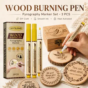 3-Count Wood Burning Pen, Scorch Marker Pen for DIY Woodcraft Projects - DIY Woodwork Tools & Accessories