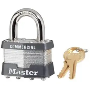 212 MAIN Master Lock 91800 1KA2007 Laminated Steel Padlock, Anti Theft Lockable, Max Security, Steel Shackle, Includes 2 Keys (for Automotive & Motorcycle Security)