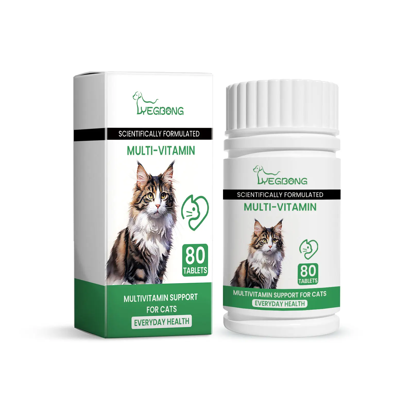 Cat Multivitamin Tablets - 80+ Count Pet Health Supplement with Vitamins B1,B2, Enhances Immunity, Prevents Vitamin Deficiencies, Promotes Healthy Growth, Enhance Immunity, Prevent Vitamin Deficiencies