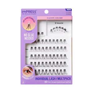 imPRESS Falsies Pre-Glued Individual Lashes Multipack- Classic Volume