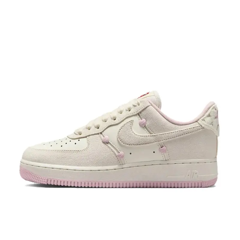 Nike Air Force 1 Low Valentines Day Women’s Perfect Pink Daily Sneakers Walking Shoe Fashion Footwear Girl, Rubber, Leather, Casual Sneakers, Sports Shoes, Classic, Ladies Sneakers