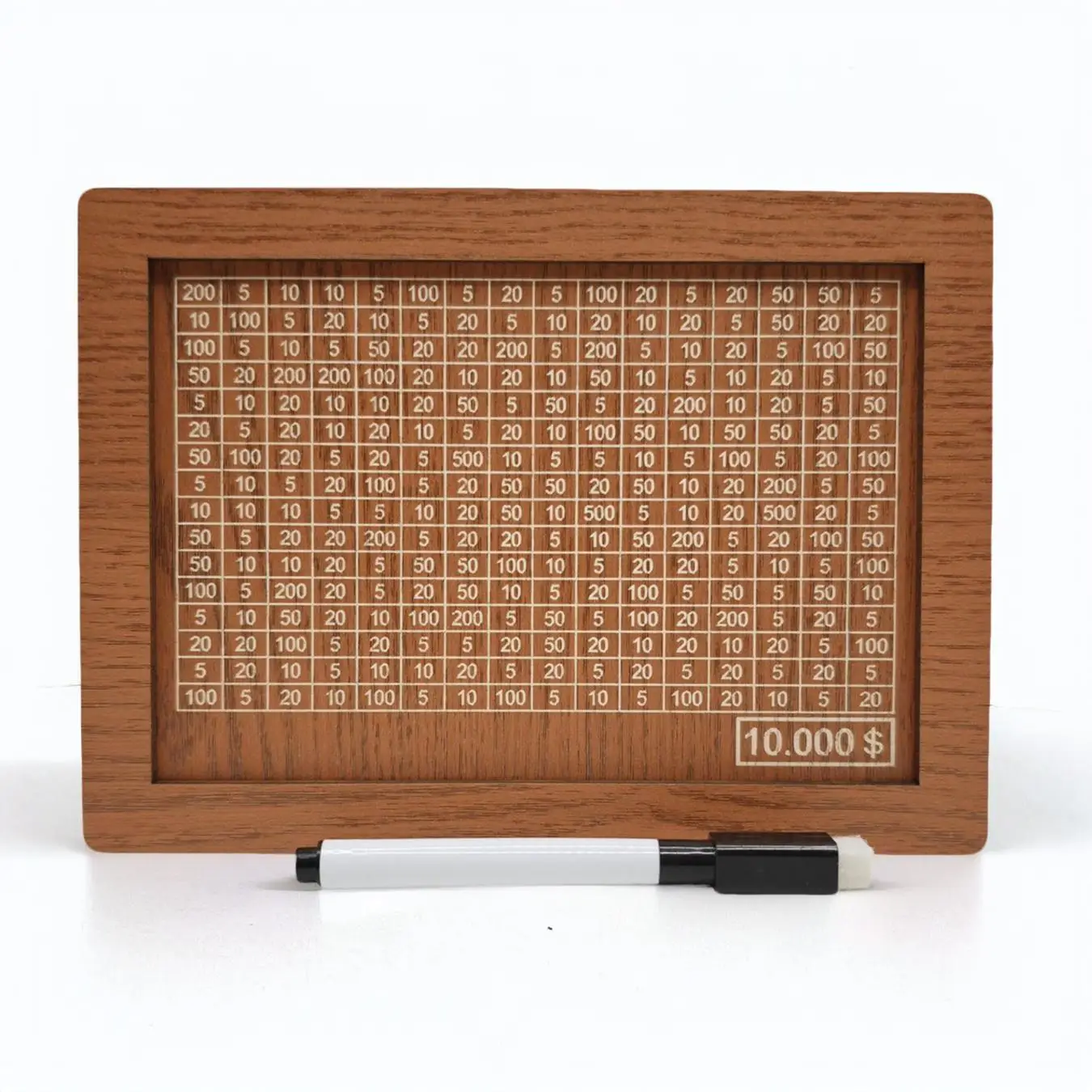 Wooden Money Box, 1 Set Money Saving Box with Marker Pen, Home Decor for Living Room Bedroom Office, Room Decor