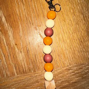 Silicone beads regular large keychain