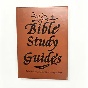 66-Page Bible Study Guide with PU Leather Cover. Features daily scripture excerpts for prayer, reflection, and grow laptoping in faith and knowledge