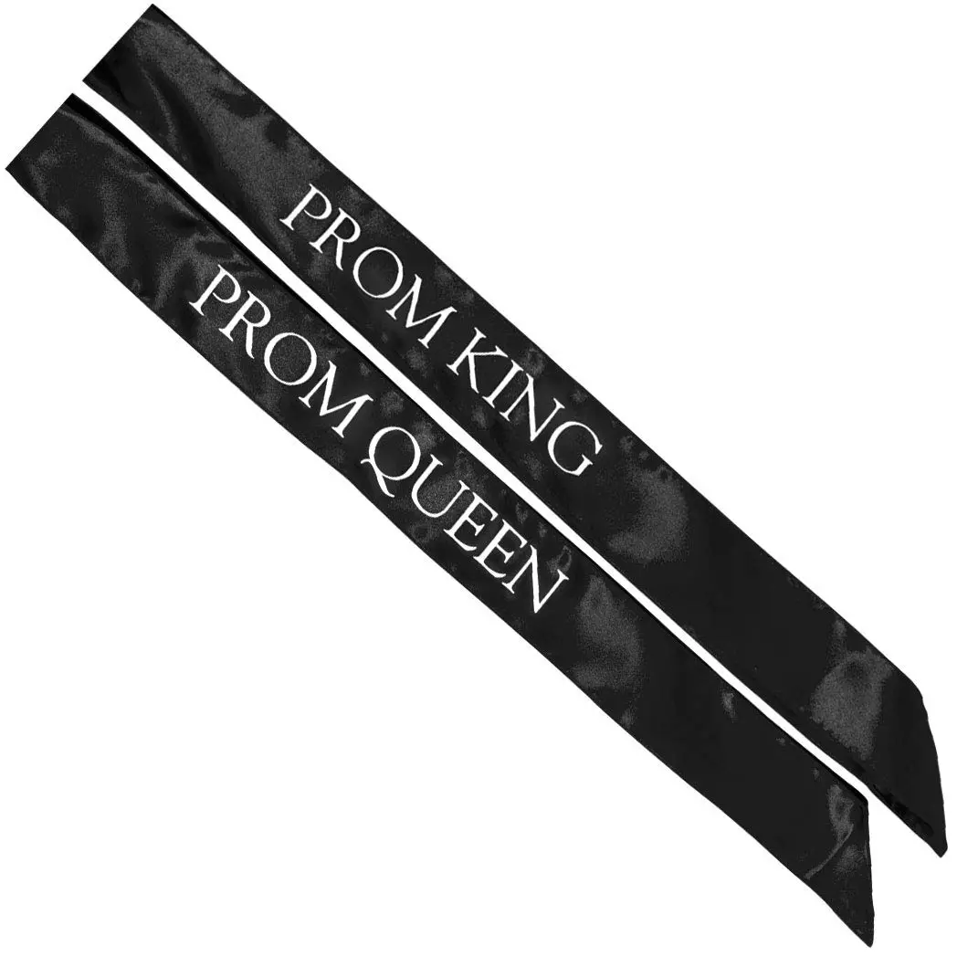 Black/White Prom Sashes