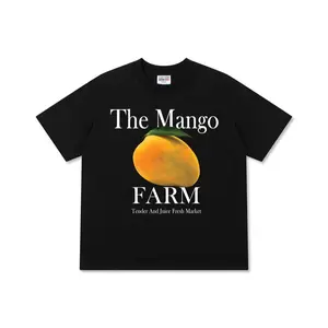 Sainlight Shop Relaxed Fit Tropical The Mango Graphic T-Shirt - Comfort Menswear Outfit  Top Breathable Collar Day