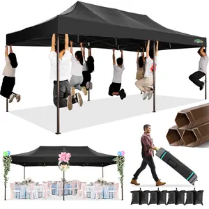 COBIZI 10x20 Heavy Duty Pop Up Canopy Tent, Ideal for Parties & Weddings, UPF50+, with Roller Bag