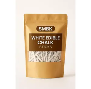 SMBK Edible White Chalk Pencils, Natural Slate Sticks for Pica, Indian Clay Dirt Chalk, 110 gm