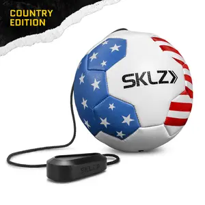 SKLZ Star-Kick Touch Trainer - 360-Degree Ball Technology for Foot-Eye Coordination & Ball Control - Ergonomic Handle & Adjustable Cord - Fun & Effective Soccer Trainer for All Ages