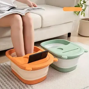 Foldable Foot Bath Tub, Collapsible Foot Bath, Large Portable Foot Massager, Ergonomic Design, No Power Needed, Durable Plastic, Home Use, Bathroom Essentials