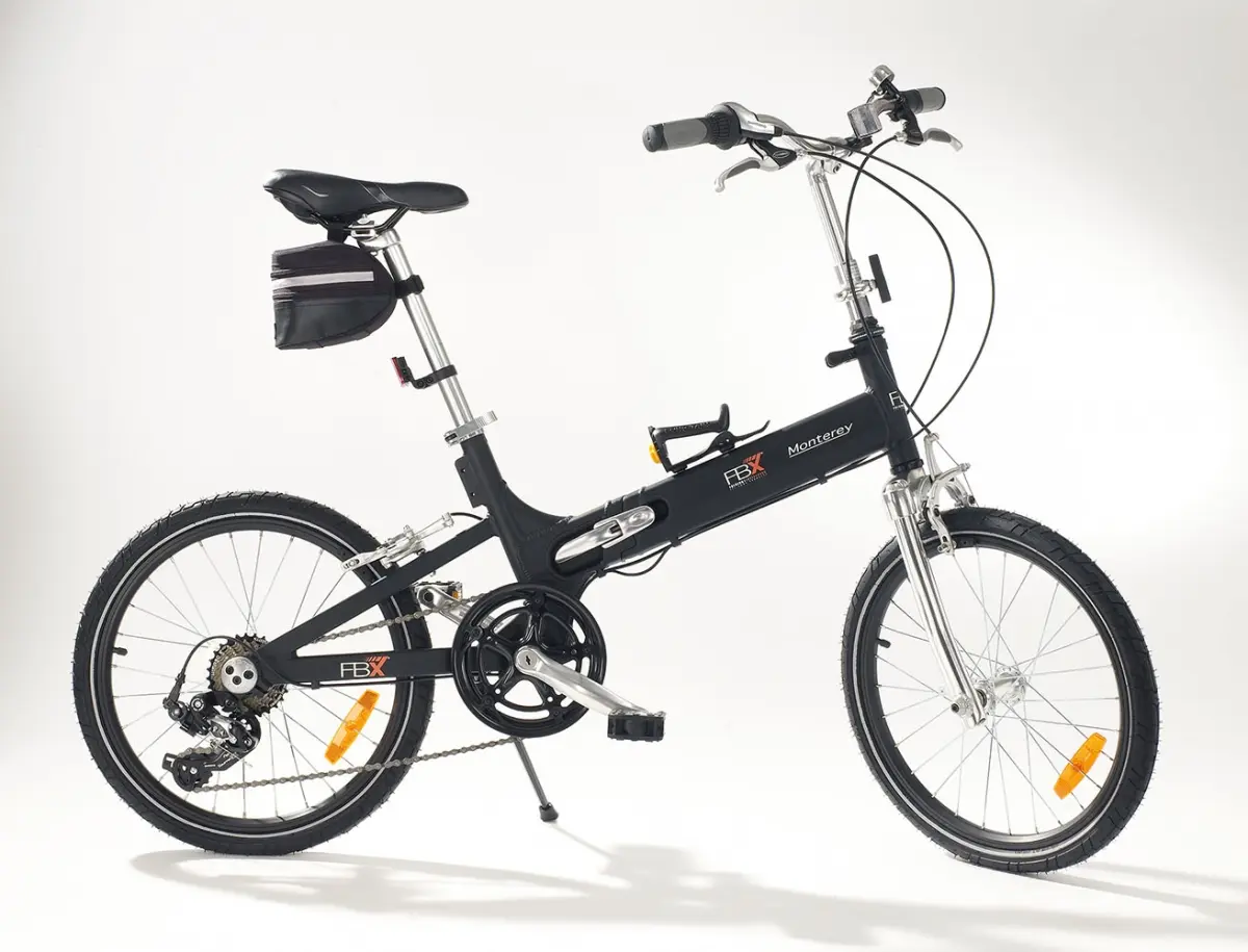 LTL Home Products Monterey Lightweight Commuter Folding Bike, 20-Inch Aluminum Frame with 7-Speed Shimano Gears, Includes Nylon Carrying Case, Black, Commuter Ebike, Lightweight Folding Bike, Folding Transport