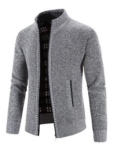men's winter jacket pocket zipper mock neck heated jacket, streetwear classic slim long sleeve thermal outerwear for fall & winter, coat, cold weather gear,  mens clothing