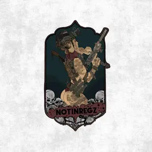 Notinregz Tactical Operator Sticker – Military Skull Decal