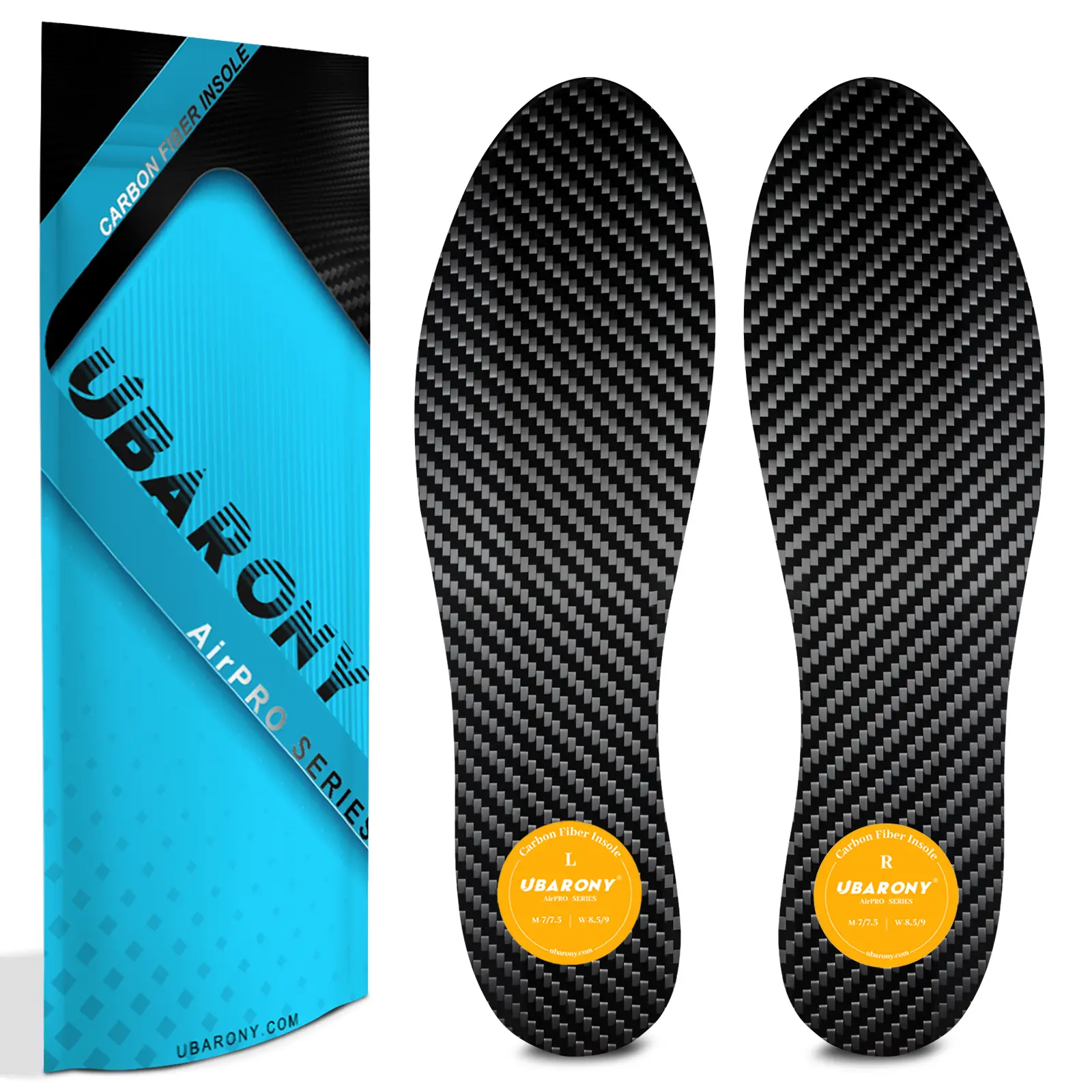 1 Pair Carbon Fiber Footwear Insole - 1.3mm Rigid Stiffening Shoe Insert for Arthritis, Flat Feet, Neuroma Cushion Support, Foot Fractures, All Seasons