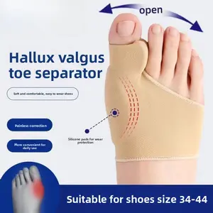 Toe correction toe split finger rubber-clamped toe corrector thumb valgus foot guard big foot bone separator Adjustable Universal Bunion