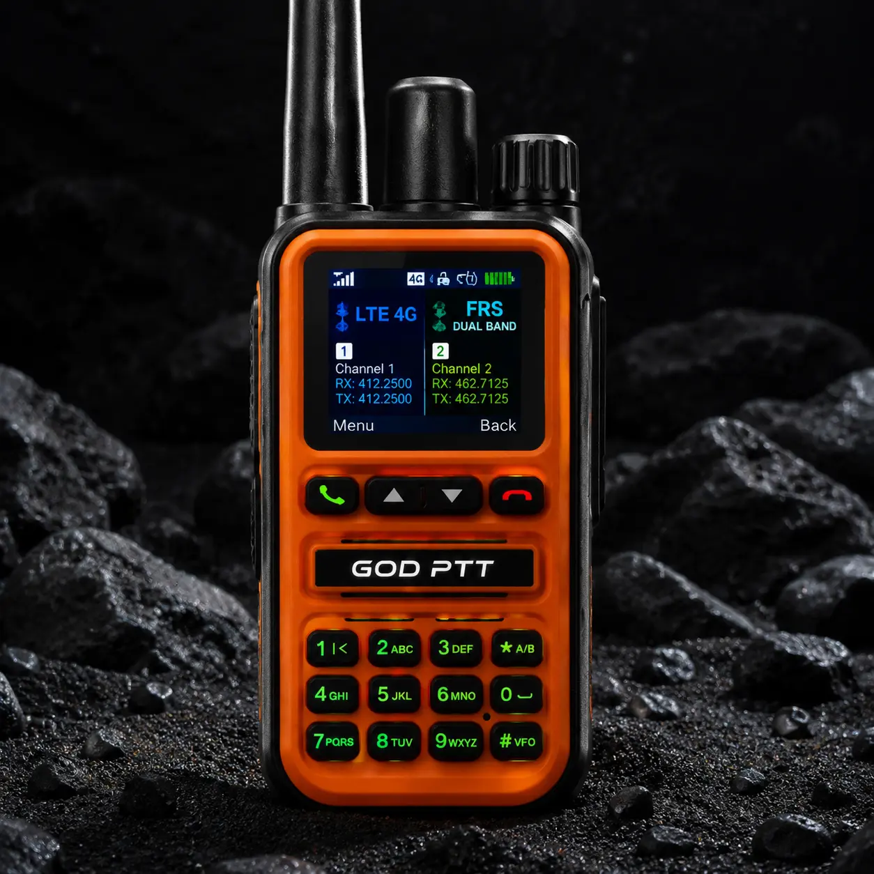 Heavy Duty Dual-Mode Walkie Talkie - SIM Card Phone Call, Unlimited Range POC 2-Way Radio, Local RF Handheld Transceiver for Group Travel & Emergency Contact Digital Radio Band Portable Ham Radio Transceiver usb-c programming long antenna