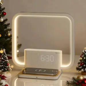 Sunrise Alarm Clock for Heavy Sleepers,Touch Lamps for Nightstand with Wireless Charger Station for Iphone/Samsung,Sound Machine Charging Station with LED Clock RETEYUNG