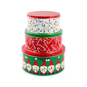Cookie Tins (Set of 3), Gnome for Christmas