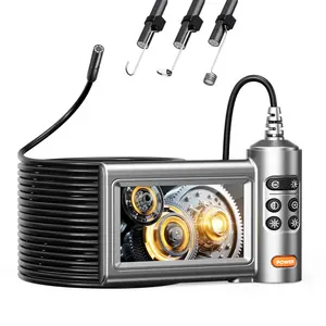 1080P Endoscope Inspection Camera with 4.3'' Screen, Waterproof Borescope with LED Lights for Car Repair, Pipe & Drain Inspection