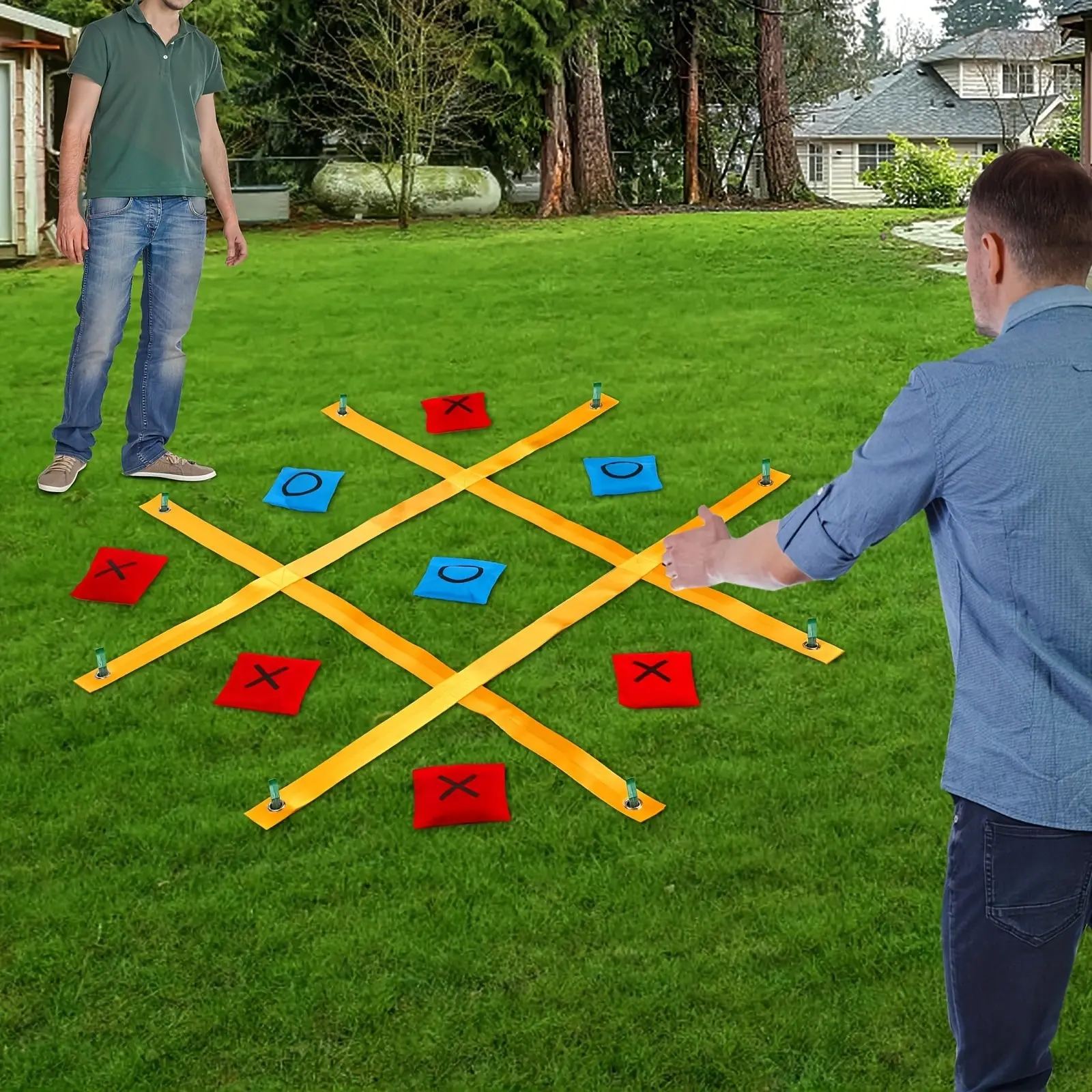 Outdoor Connect Four Game Set, Portable Connect Four Bag Throw Game, Large Yard Throw Game, Camping Family Game, Outdoor Games, Bean bag
