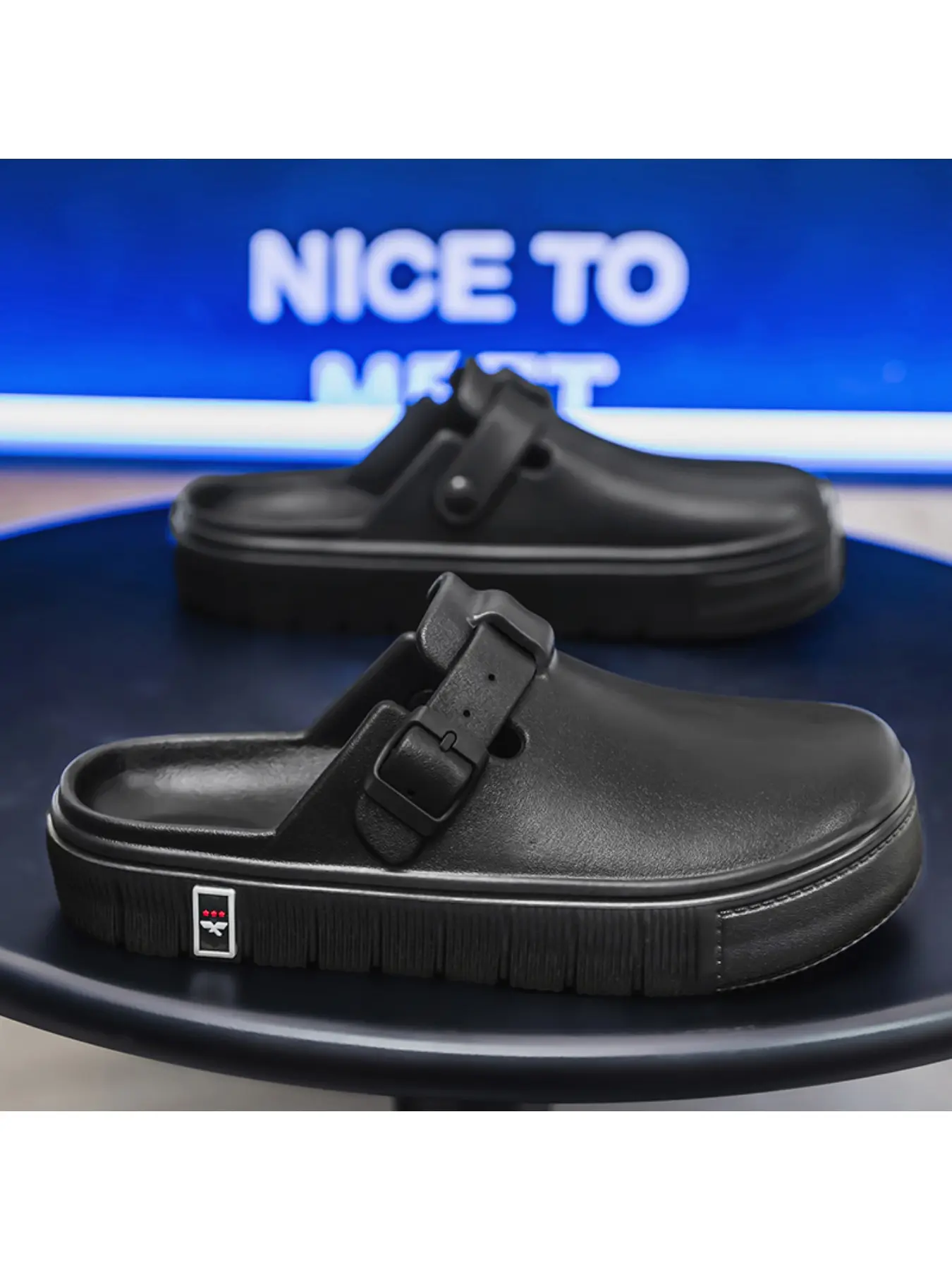 These men's platform clogs blend minimalist style with chunky, retro vibes. The adjustable buckle strap and waterproof EVA upper make them perfect for streetwear and casual outings. Footwear Flatform Elevated Clogs Classic Platform Clog