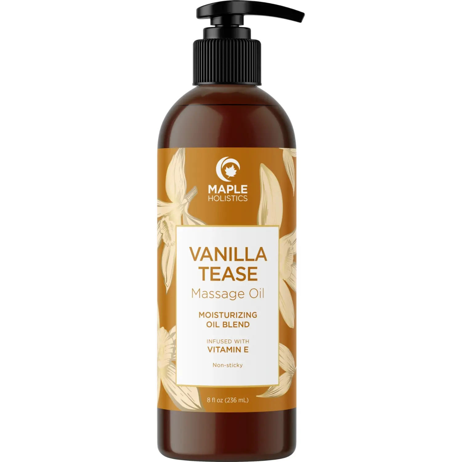 Vanilla Tease Massage Oil | Seductively Sweet Vanilla Body Oil for Date Night & Self-Care | Hydrating Jojoba Oil for Smooth Glowy Skin | Maple Holistics | Nourishing Aromatherapy for Couples & Home Spa | Professional Grade Scented Body Oil
