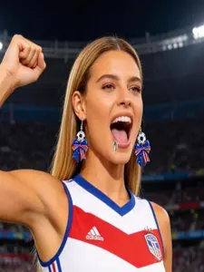 2026 World Cup Soccer Bow Earrings | Soccer-Themed Earrings for Watching the Game | Fashionable Accessories for Fans