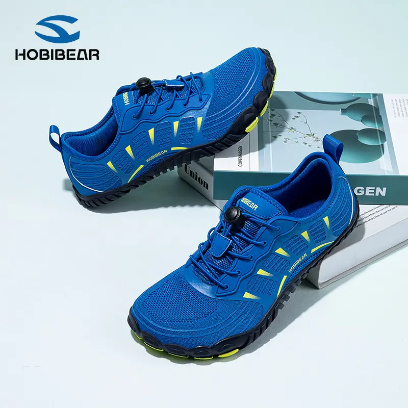 HOBIBEAR Unisex Barefoot Shoes - 0-Drop Sole, Synthetic Mesh, Slip-On, Flexible Toe, Machine Washable, All-Seasons Fitness Running Sneakers for Women, Water-Ready Athletic Gym Footwear
