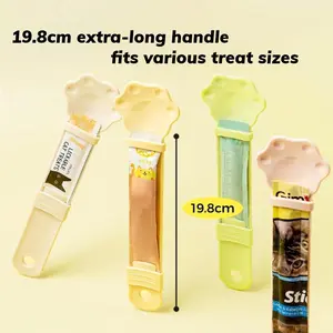 2-Pack Cat Food Dispenser - Provides Interactive and Neat Dispensing for Your Feline Friend Cat Stick Feeder Squeezer Cat Stick Spoon Squeeze Cat Stick Tool