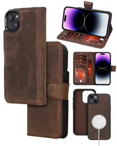 iPhone 14 Detachable Leather Wallet Case with Kickstand