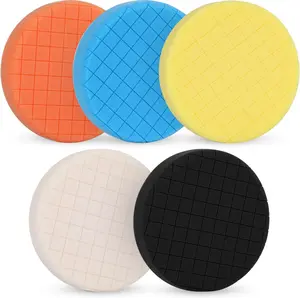 AVID POWER 6 Inch Buffing Polishing Pads 5Pcs for 6 Inch Backing Plate, Compound Buffing Sponge Pads for Car Buffer Polisher Compounding, Polishing and Waxing