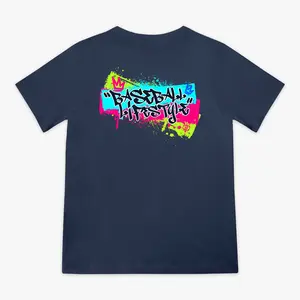 Graffiti Crown Youth Tee - Navy