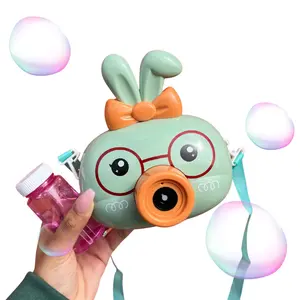 A.S.K Rabbit Bubble Camera Toy with Music & Lights Green