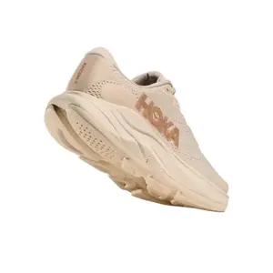 Beige Breathable Mesh Low-Top Running Shoes with Thick Cushioned Midsole and Rubber Outsole