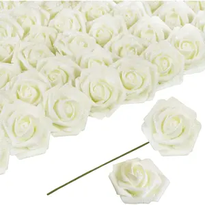 30 count Glitter Roses  Artificial  Rose Artificial Glitter  with Stem,  Glitter Rose for Wedding Party Office  Shower Home Decoration(